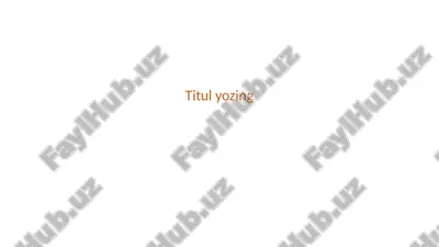 biosamaradorlik: ta'rif va fundamental ahamiyat — PPTX