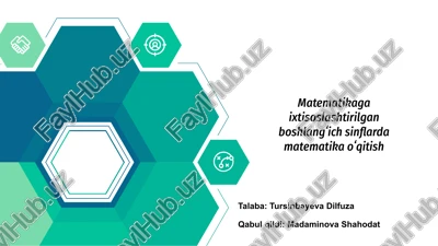 ixtisoslashtirilgan boshlang'ich sinflarda matematika o'qitish — PPTX
