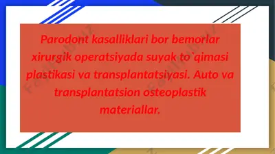 parodont kasalliklari — PPTX