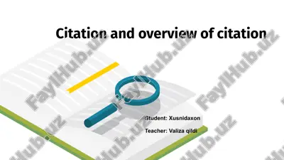 citation and overview of citation — PPTX