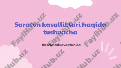 salyt saraton kasalliklari — PPTX