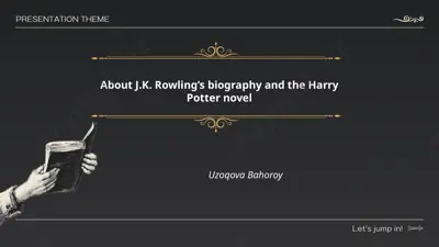 j.k. rowling’s biography and the harry potter novel — PPTX