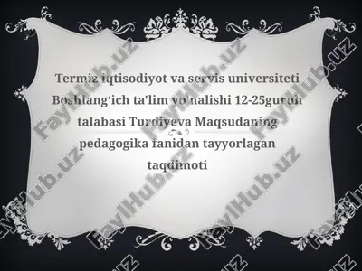 nafosat tarbiyasi — PPTX