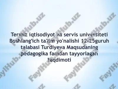 mehnat tarbiyasi — PPTX