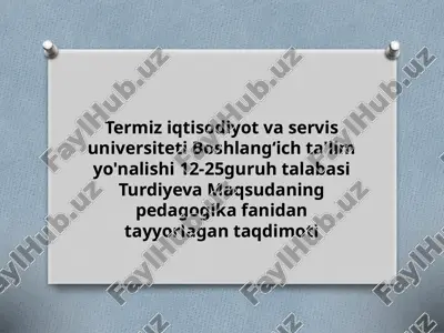 pedagogik fan — PPTX