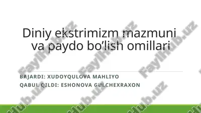 diniyekstremizm — PPTX