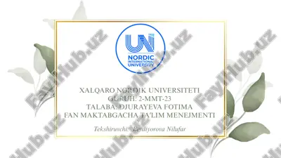 mavzu:direktor tomonidan xodimlar bilan ish uslubi — PPTX
