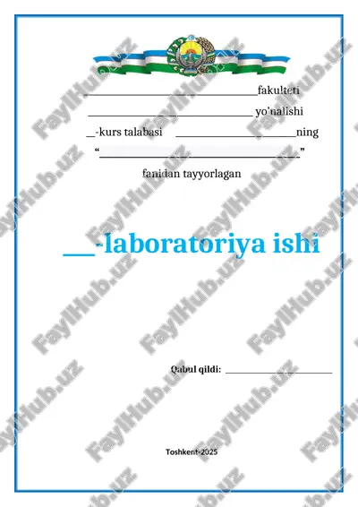 dart dasturlash tilida funksiyalar mavzusida laboratoriya ishi — DOCX