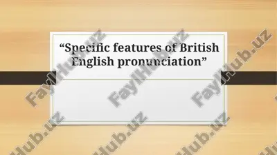 british english pronunciation techniques — PPTX