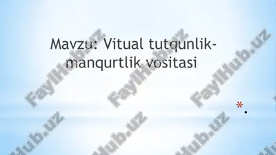 virtualtutqunlik-manqurtlikvositasi — PPTX