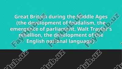 great britain during the middle ages — PPTX