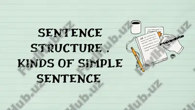 sentence structure. simple sentence — PPTX
