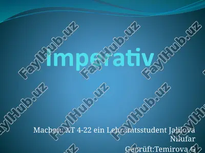 imperativ — PPTX