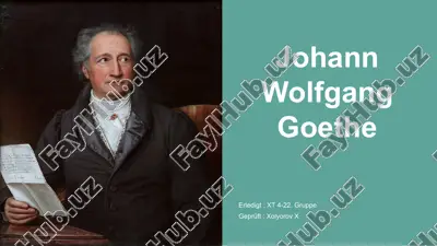 johann wolfgang goethe — PPTX
