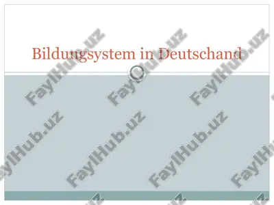 bildungsystem in deutschland — PPTX