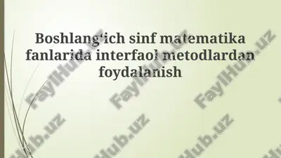 interaktiv usullar — PPTX