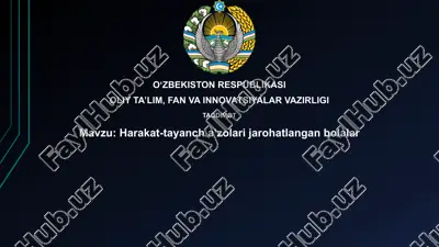 harakat-tayanchaʼzolarijarohatlanganbolalar — PPTX