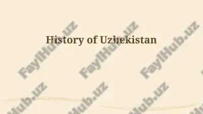 history of uzbekistan — PPTX
