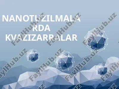 nanotuzilmalarda kvazizarralar — PPTX