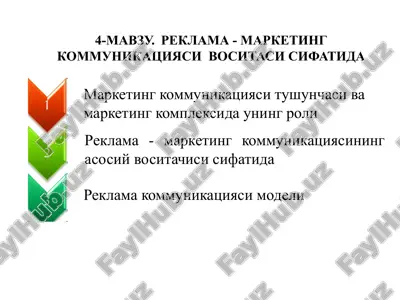 reklama - marketing kommunikatsiyaci vositasi sifatida — PPTX