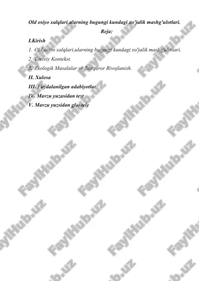 old osiyo xalqlari — DOCX