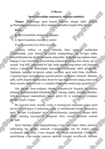 sport kurashida zamonaviy tadqiqot uslublari — DOCX