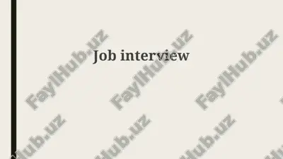 job interview preparation guide — PPTX