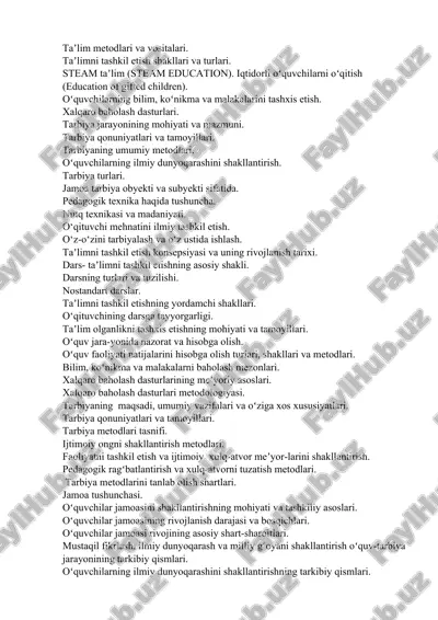 taʼlim metodlari va vositalari — DOCX