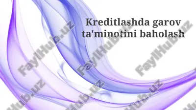 garovni baholash — PPTX