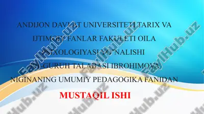 oila psixologiyasi — PPTX