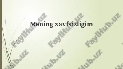 meningxavfsizligim — PPTX