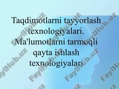 powerpoint taqdimot dasturi — PPTX