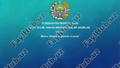 oshqozon gastriti va yarasi — PPTX