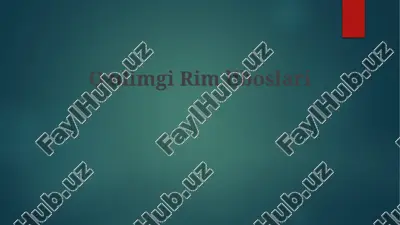 qadimgi rimliboslari — PPTX