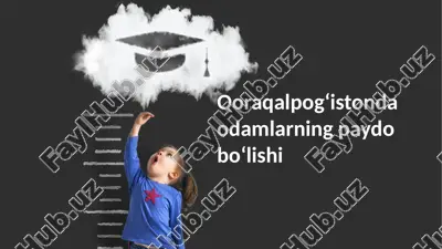 qoraqalpogʻistonda odamlarning paydo boʻlishi — PPTX