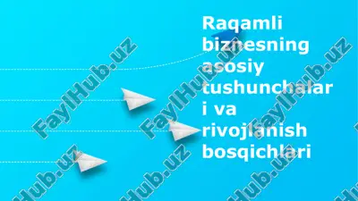 raqamli biznesning asosiy tushunchalari — PPTX