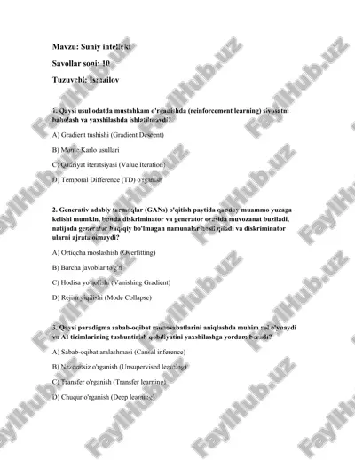 suniy intellekt — DOCX