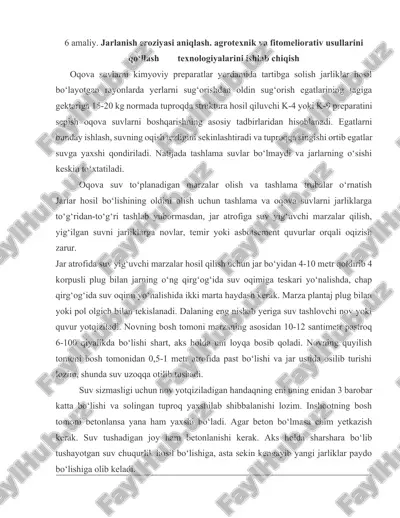 oqova suvlarni kimyoviy preparatlar — DOCX