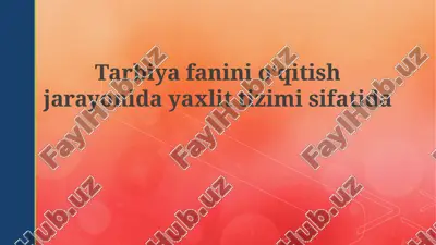 yaxlit tizim sifatida — PPTX