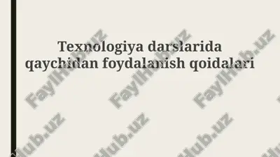 qaychidan foydalanish qoidalari — PPTX