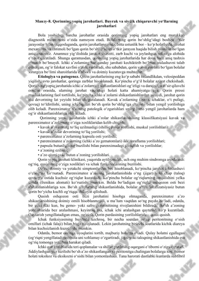 qorinning yopiq jarohatlari — DOCX