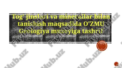 nuu geologiya muzeyi — PPTX