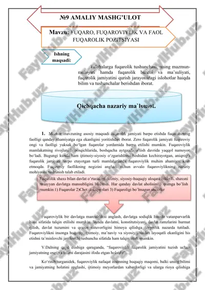 fuqaro, fuqaroviylik va faol fuqarolik pozitsiyasi — DOCX