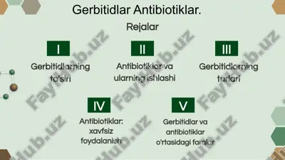 gerbitidlar va antibiotiklar — PPTX