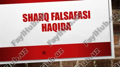 sharq falsafasi — PPTX