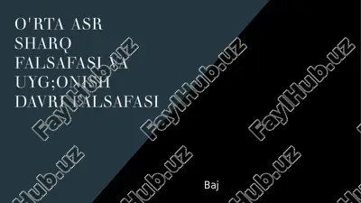 o'rta asr sharq falsafasi va uyg'onish davri falsafasi — PDF