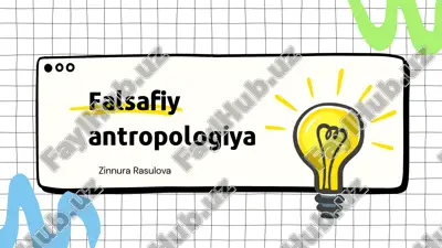 falsafiy antropologiya — PPTX