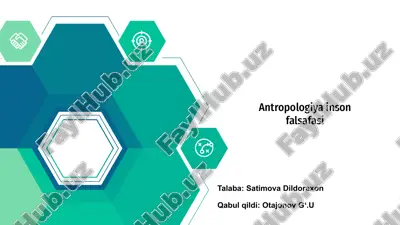 antropologiya inson falsafasi — PPTX
