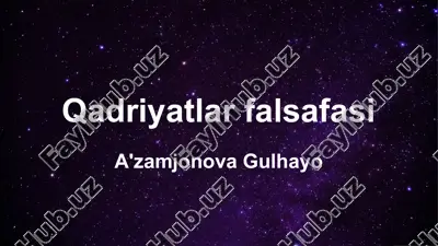 qadriyatlar falsafasi — PDF