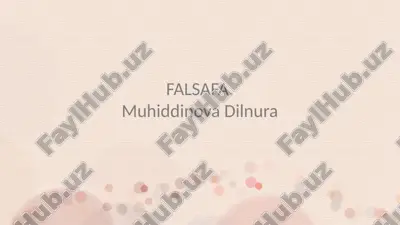 antropologiya inson falsafasi — PDF